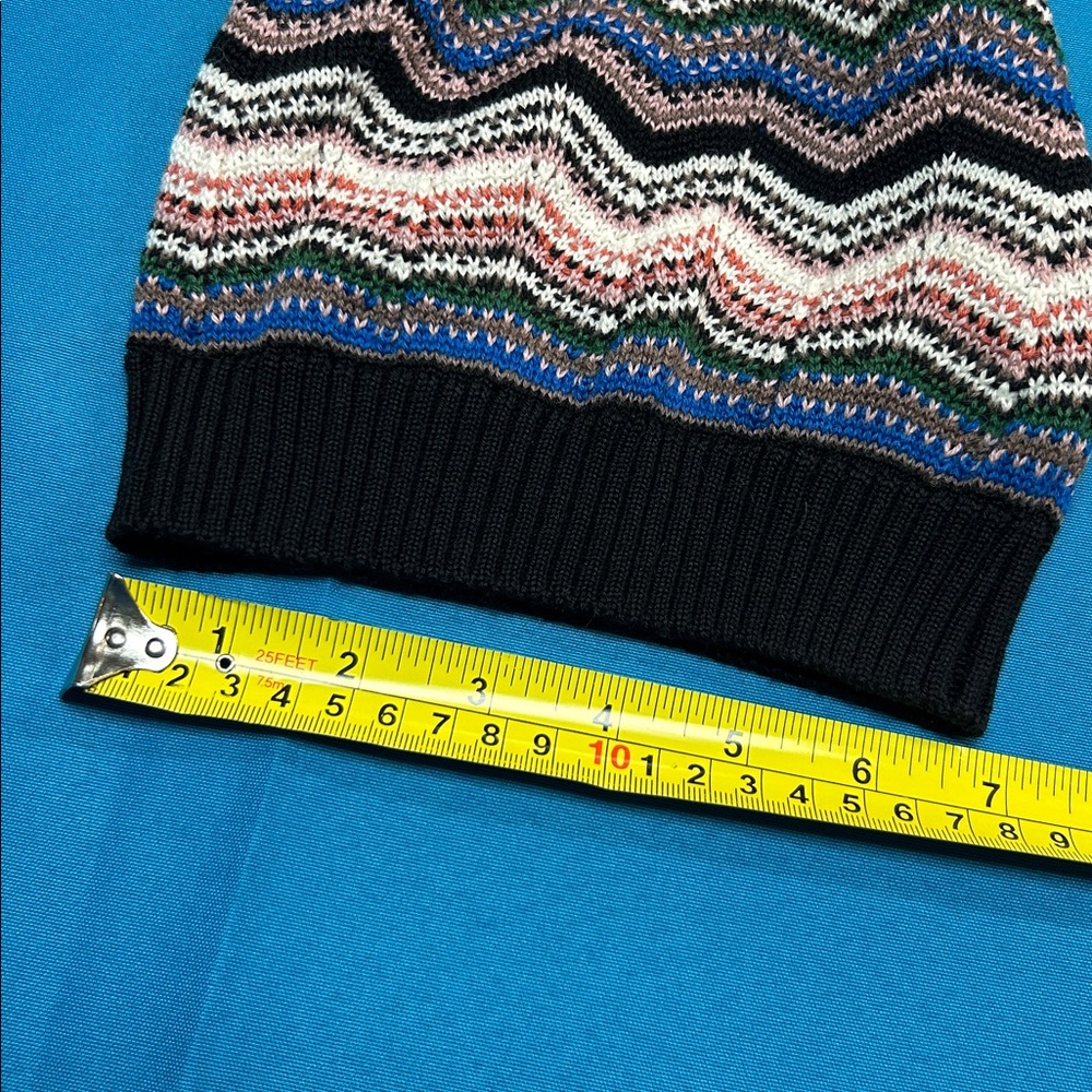1641 Missoni Scarf and Beanie set Black White Blue - Picture 3 of 9